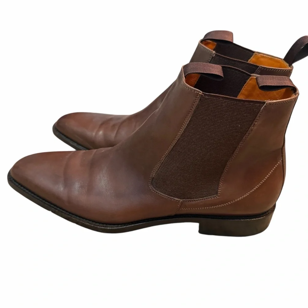 Mezlan Dark Brown Leather Ankle Boots Mens‎ 9.5